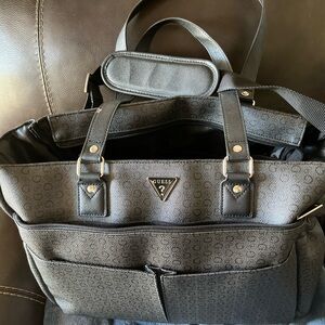 Guess black tote handbag